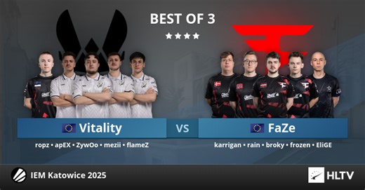 Vitality vs FaZe at IEM Katowice 2025