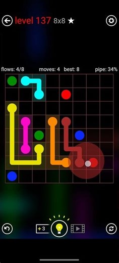 FLOW FREE MANIAS 8x8 LEVEL 137 COMPLETE SOLUTION #android #games #level #flowfree #solution #iso