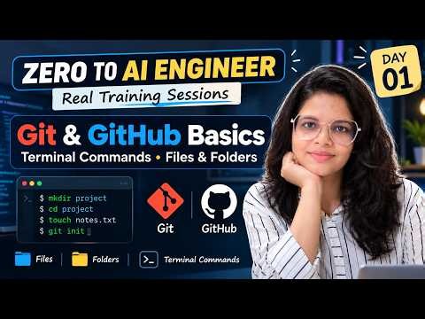 Git & GitHub Basics + Terminal Commands | Files, Folders & Paths — Day 01