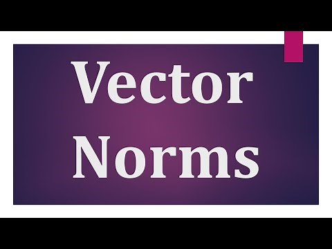 Vector Norm, L1 Norm, Euclidean Norm, Max Norm, Euclidean Distance