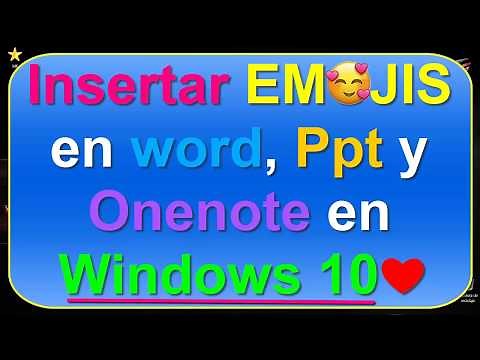 Cómo insertar EMOJIS en Word, Ppt, OneNote en WINDOWS10