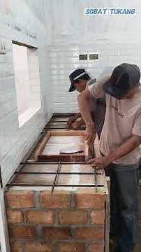 How to make a beautiful kitchen table and sink complete #buildingsaround #minimalisthouse