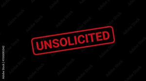 Unsolicited Rubber stamp text Animation