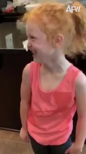 Worried about her clothes, but who nose what'll happen 🤪 #afv #challenge #fail #funnyvideos #mess