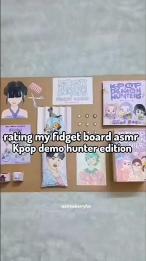 rating my fidget board kpop demon hunters edition✨️💗#fidgetboard #kpopdemonhunters #craft