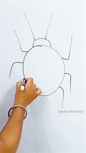 Ladybug Drawing 🐞 | Easy Step by Step Ladybug Drawing for Beginners #drawing #art #shorts