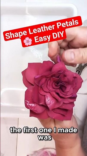 DIY Leather Flower Step 3 🌸 Shaping & Texturing Petals
