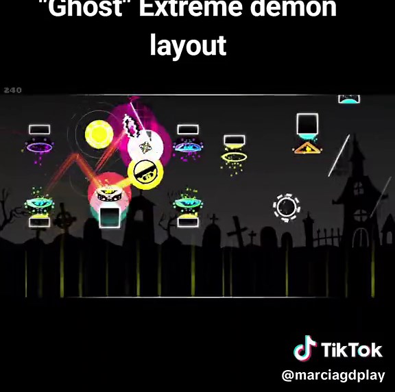 Ghost Extreme Demon Layout for Geometry Dash Leveleditor