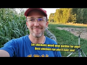 Best chicken tunnel I've seen! Let chickens weed your garden and keep them safe from predators..