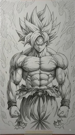 Goku Super Saiyan 3 Pencil Sketch 🔥 | Dragon Ball Z Drawing | Easy Step-by-Step Art#viral#shorts