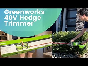 Greenworks 40v Electric Battery Hedge Trimmer Unboxing and Test/Review