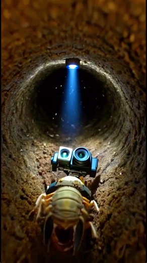 Tiger Beetle Larva POV Inside a Secret Underground World 🦎 | Real Micro Camera Footage#shorts