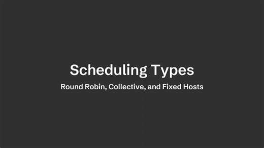 Scheduling Types Round Robin, Collective, and Fixed Hosts