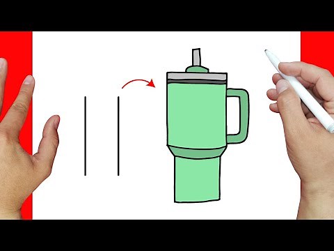 How to Draw a Stanley Thermos Step by Step | Easy Drawings