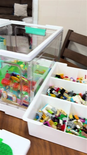 A set of 2 organizers for any lotto pieces you want to get sorted and organized. So pretty and functional! #organizewithme #tiktokshopspringglowup #storagehacks #storage #lego