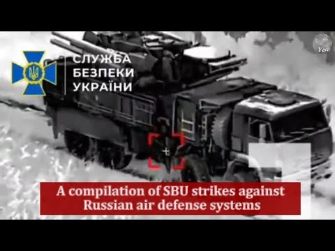 A compilation of SBU strikes against Russian air defense systems