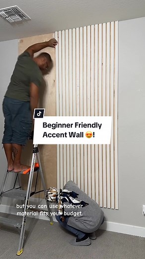 Easy DIY Beginner Friendly Slat Accent Wall Tutorial