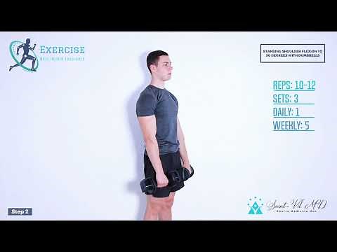 Standing shoulder flexion to 90 degrees