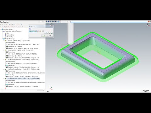 Mastercam2017 complete milling 3D surface: SURFACE FINISH CONTOUR TOOLPATH