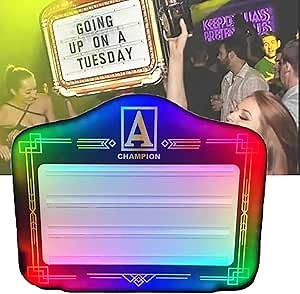 LED Letter Bottle Presenter, VIP Bottle Service Sign,Club Signs for Bottle Service,with 4 Sets Letters & 2 Set Numbers, Bottle Presenter for Nightclub Lounge Bar,B