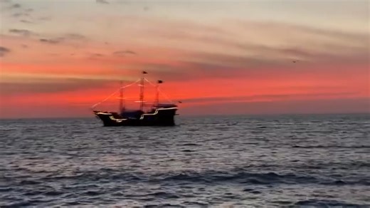 Sad afternoon in P.V. Marigalante, an iconic pirate ship and major tourist attraction in Puerto Vallarta, began taking on water offshore and was unable to reach port and sank. The Marigalante was well known for its pirate-themed shows: acrobatics, sword fights, fireworks, etc., with sunset and night cruises across the Bay of Banderas. I always enjoyed seeing the ship when it was sunset time. This video was from this past March when I was there. | Peggy Randall