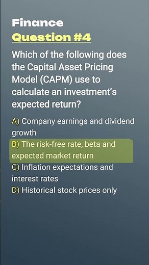 What is the CAPM? #finance #quiz