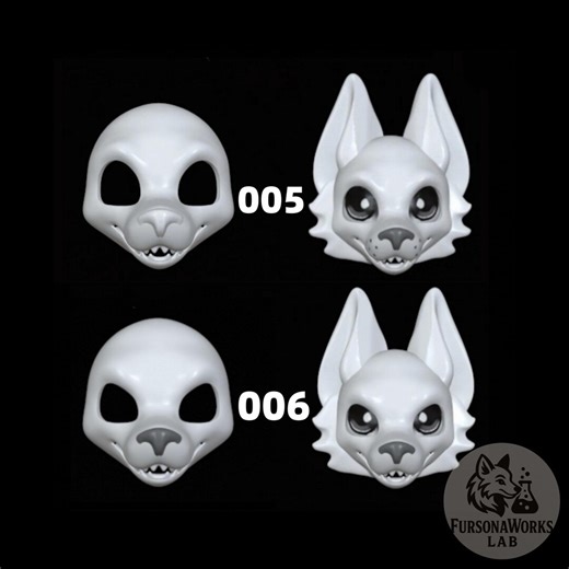 Long Muzzle Wolf Fursuit Head Base Japanese American Style Canine Mask Blank 3D Printed PLA PETG Lightweight DIY Base for Furry Makers - Etsy