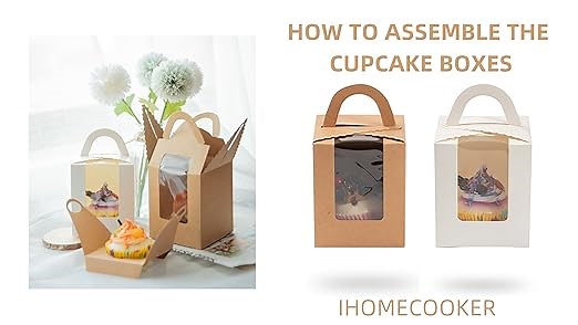 How to assemble the cupcake box