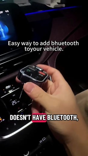 Bluetooth FM transmitter = hands-free calling   music   charging, 3-in-1! #BluetoothTransmitter #FMTuner #SmartCar #CarAccessories