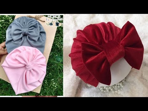 NO MACHINE Baby Turban Hat Sewing Tutorial 😍 New Born Baby Cap Cutting and Stitching