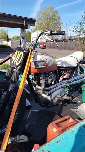 65 Triumph in a 1969 truck, perfect! #shorts #triumphbikes #triumphofficial #vintagemotorcycles