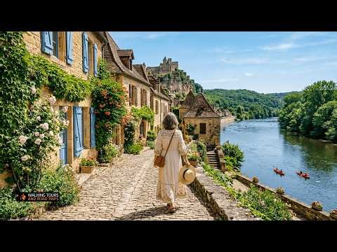 Beynac-et-Cazenac France - Medieval Cliffside Village and Château Walk 4K