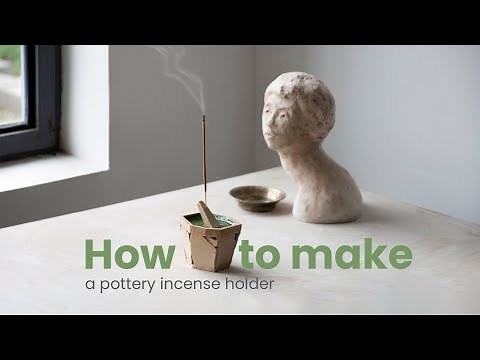 How to make a pottery incense holder: slab building technique