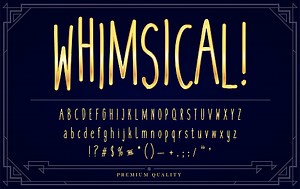 Gold Metallic Font Set. Letters, Numbers and Special Characters in...