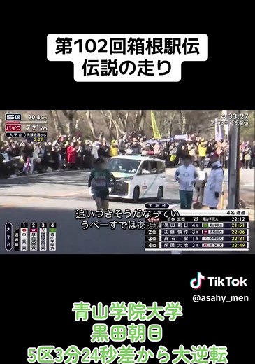 箱根駅伝に見る青山学院大学の逆転優勝