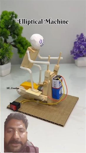 DIY Motor Powered Electric Step Elliptical Machine #schoolproject #dcmotor #project #motor #youtube