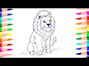 How to Draw a Lion Sitting 🦁 | Easy Pencil Sketch for Beginners