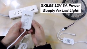 12V 3A Power Supply, UL Listed AC 100-240V to DC 12 Volt Power Adapter for LED Strip Lights, Security Camera, Router & CCTV, 36W Lighting Transformer with 5.5mm x 2.1mm Plug, 5 ft Cable, White