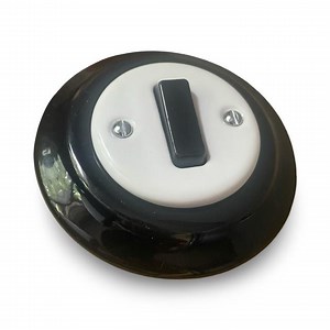 Black & White Check Porcelain Light Switch: Retro Ceramic UK Flush Mount - Etsy