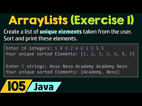 ArrayLists (Exercise 1)