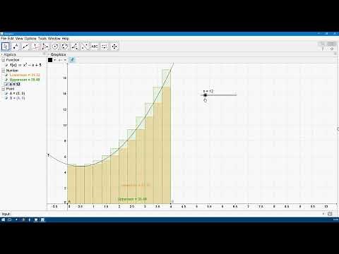 Area under curve using GeoGebra
