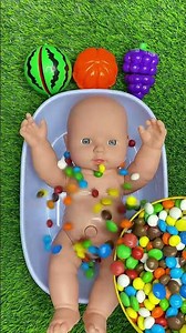 4 Minutes Satisfying Video Mixing Funny Candy ASMR & Make Up in 3 Bathtubs with Magic M&M's Slime