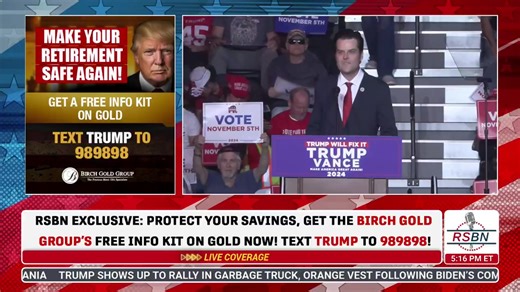 Florida Congressman Matt Gaetz: “Kamala Harris broke it. Donald Trump will FIX IT.” WATCH LIVE: https://www.rsbnetwork.com/video/live-president-trump-delivers-remarks-at-a-rally-in-henderson-nv-10-31-24/ | Right Side Broadcasting