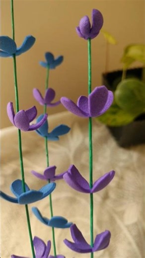 “Simple Foam Sheet Flower Tutorial ✂️✨”#diy#art #craft#simple flower