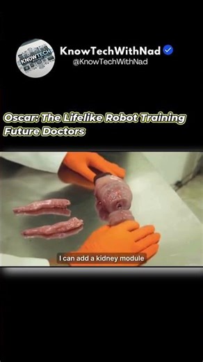 Oscar The Lifelike Robot Training Future Doctors 🧟🧫 #tech #shorts #science