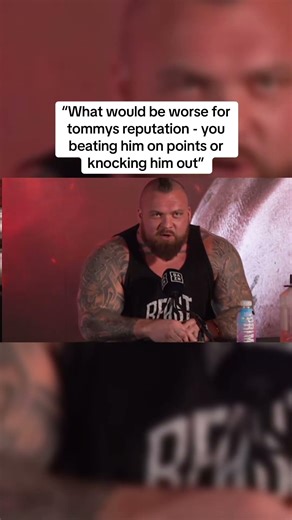 I asked Eddie hall a questions about his fight vs Tommy fury #interview #misfitsboxing #eddiehall