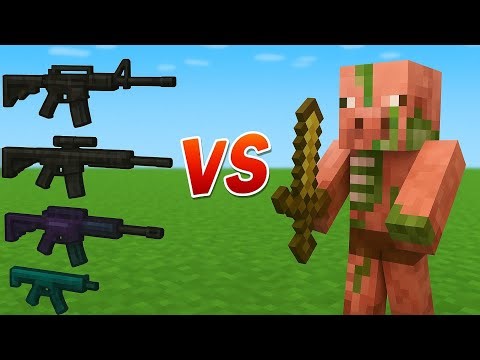 Minecraft fight! Custom weapons vs the Zombie Piglin in a dangerous showdown. Watch till the end!