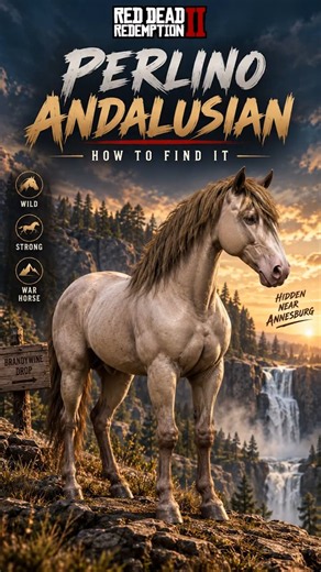 How to Get the Perlino Andalusian for FREE in RDR2 🐎🔥 #rdr2 #rdr2 #reddeadredemption2
