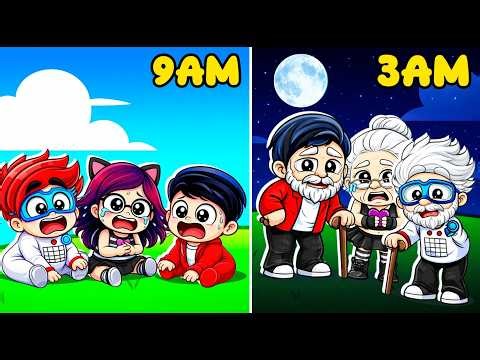 From 0 to 100 YEARS OLD with MY FAMILY in Roblox | Karim Plays