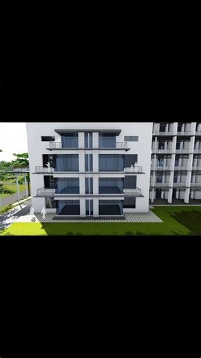“Modern Apartment Exterior | 3D Visualization”